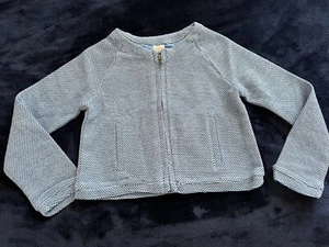 NUEVO CON ETIQUETAS Gymboree Chaqueta de Algodón Suave Mangas Largas Cremallera Completa S 5 6 Años Niña - Imagen 1 de 4