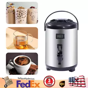 8L Stainless Steel Insulated Thermal Hot & Cold Beverage Dispenser with Spigot - Picture 1 of 13