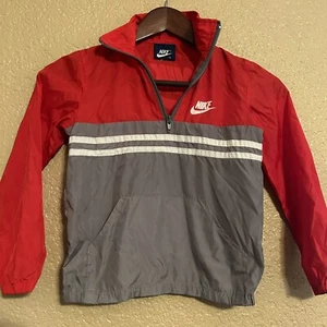 Vintage 80’s Nike Spell Out Blue Tag Windbreaker Jacket KIDS BOYS Size Medium - Picture 1 of 6
