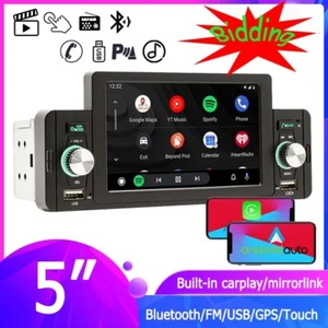 5" 1 Din Radio de coche Apple Carplay Android Auto pantalla táctil Bluetooth FM - Imagen 1 de 15