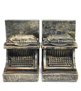 Decorative Bookend Typewriter Royal Retro Book Ends 7" Rustic 25747 - Picture 1 of 5