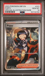 Poppy 227/197 PSA 10 - Llamas de obsidiana escarlata y violeta - Pokémon JCC - Imagen 1 de 2