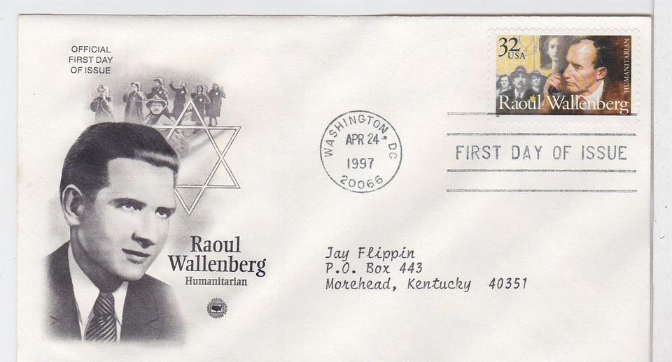 TurtlesTradingPost- Raoul Wallenberg- Holocaust Hero 1997 #3135  Artcraft FDC - Image 1 of 1