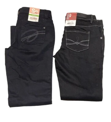 Lot Of 2 Girl’s Jeans MUDD  Super Skinny & So Bootcut Jeans Size 10 Black *New - Image 1 of 4
