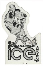1988-93 INDIANAPOLIS ICE AMATEUR IHL HOCKEY MINORS 5.25" TEAM LOGO PATCH
