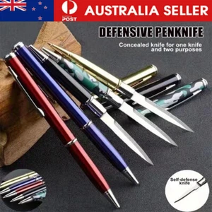 Metal Knife Ballpoint Pen Multifunctional Self-defense Tactical Knife Creative - Picture 1 of 17