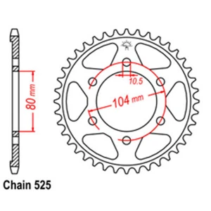 RK 40T Rear Sprocket for Kawasaki Ninja ZX6R/ZX600 1998-2001 - Picture 1 of 2