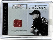 TIM LINCECUM 2007 TRI-STAR ELEGANCE GAME USED JERSEY ~ ROOKIE