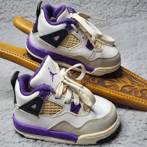 NIKE AIR JORDAN RETRO WHITE ULTRAVIOLET NEUTRAL GREY Toddler Size 4C 308500-108 - Picture 1 of 7