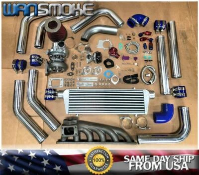 BMW 323I 325I 328I E36 E46 M50 M52 T3T4 .63 Turbo Kit Colector Intercooler AZUL Foto 1 de 4