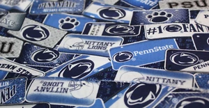 Penn State Nittany Lions Fabric  Cotton Crafts 1/4 yard 9" License PSU Football - Picture 1 of 6
