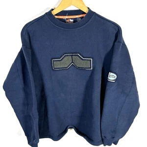 Vintage 1990’s LUGZ Men’s Crewneck Pullover Sweater Navy Large - Picture 1 of 13