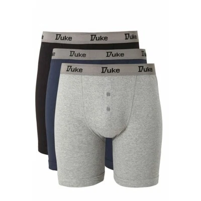 Duke London Big Misura King Uomo '' S 3 Confezione Jersey Cotone Boxer 2XL-8XL - Immagine 1 di 4