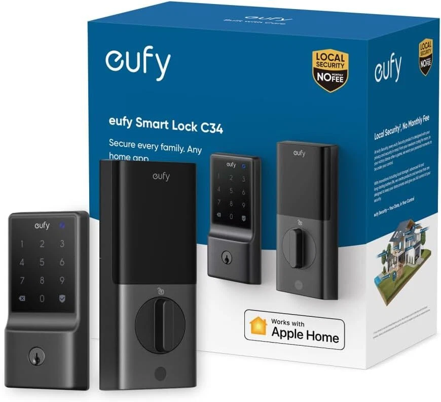 Eufy Smart Lock C34 Smart Door Lock Black AKT85D2