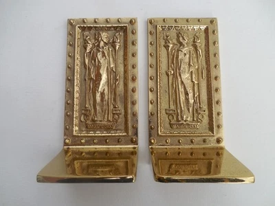 VTG Humanitas Intellectus Bookends Doors Library Of Congress VA Metalcrafters - Image 1 of 4