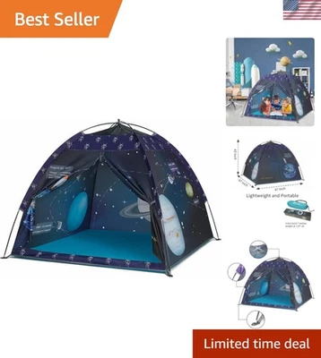 Astronaut-Themed Kids Playhouse - Spacious Tent 47" x 47" for Indoor/Outdoor - Image 1 of 4