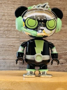 Ryan's World Chrome Panda Robot Figure 3" Tall Rare Mystery Green Silver Remka - Picture 1 of 4