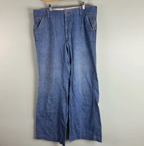 Jeans vintage Levis Panatela pantalone uomo 18x31 blu svasato denim anni 70 12" apertura gamba - Foto 1 di 11