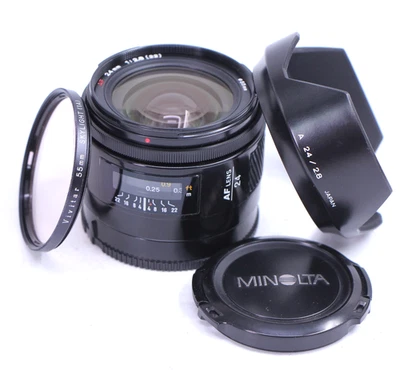 Lente Minolta AF 24mm f2.8 24/2.8 Japão Sony a Alpha/Minolta DSLR Frete Grátis EUA - Imagem 1 de 4