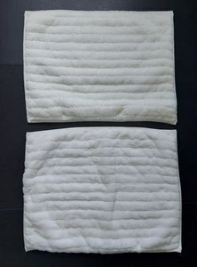 UGG Faux Fur Quilted Pillow Covers Shams Set/2 Stankdard 26x20" Ivory EUC - Picture 1 of 7