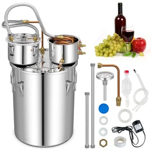 Neu Moonshine Still Distiller 3 Töpfe 38L Edelstahl Wasser Alkohol Destillerie - Bild 1 von 10