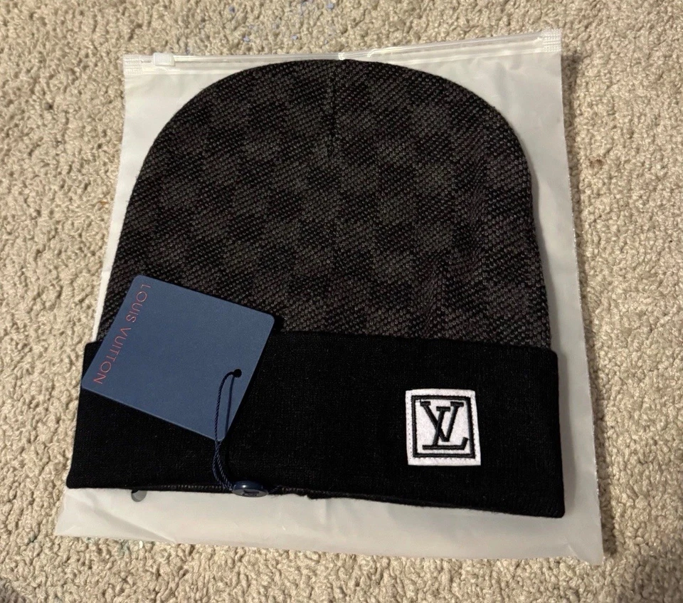 NUEVO Gorro de punto unisex negro Louis Vuitton gorro de lana Foto 1 de 1