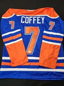 Paul Coffey Autographed Edmonton Custom Hockey Jersey "HOF 04" BAS BQ18280 - Picture 1 of 5