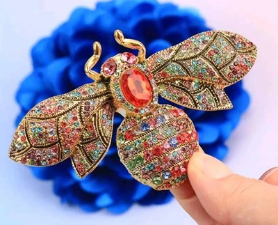 bee pin brooch Fashion jewelry NEW Free Ship Large 4 Inch - Image 1 of 3
