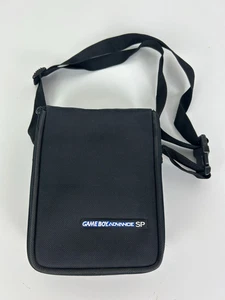 Game Boy Advance SP Carry Storage Travel Case Black Adjustable Strap Insert Zips - Picture 1 of 2