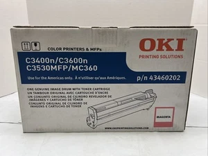 OKI Genuine 43460202 Magenta Image Drum W/Toner C3400nC3600nC3530mfp-New Sealed - Picture 1 of 3