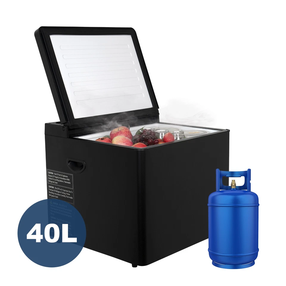 Gas Fridge Propane Refrigerator RV Cooler Dorm Freestanding AC/DC 1.6 Cu.ft - Image 1 of 4