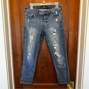 Jeans Hollister Vintage Boyfriend usados en excelente estado de mezclilla desgastados para mujer 3 26 - Imagen 1 de 6