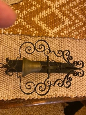SPANISH REVIVAL ANTIQUE IRON PULL CHAIN DOORBELL! # 5001 - Image 1 of 4
