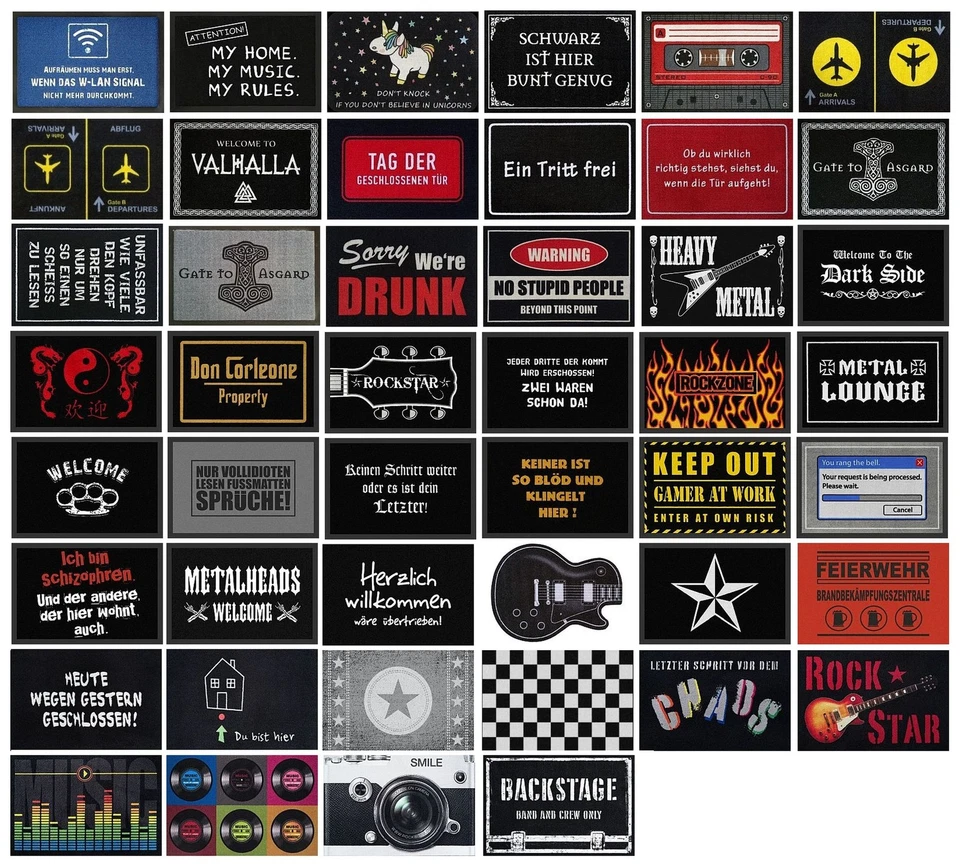 Große Auswahl - Rockbites - Fußmatte Schmutzmatte Türmatte * - Bild 1 von 1