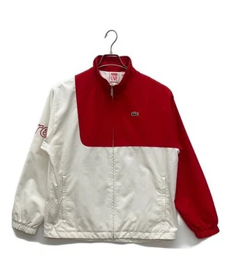 SUPREME × LACOSTE LIVE Chaqueta de Pista Chaqueta de Nylon Dos Tonos Roja × Foto 1 de 4