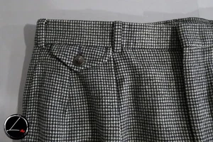 VTG Polo Ralph Lauren Salt Pepper bold heavy flannel houndstooth dress pants 34 - Picture 1 of 10