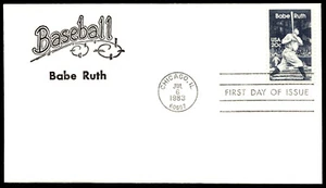 1983 Babe Ruth First Day Cover Baseball Artopages Cachet-Black - Picture 1 of 2