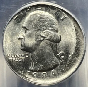 1984 P Washington Quarter Struck Off-Center Mint Error ANACS MS63 - Picture 1 of 4