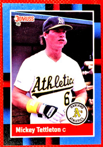 1988 Mickey Tettleton Donruss Baseball Card #103 (Oakland Athletics ......S00211
