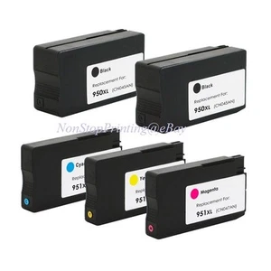 Tinta de alto rendimiento 5 piezas 2BK y 3 colores para HP 950 XL 951XL OfficeJet Pro 8600 8100 serie - Imagen 1 de 1
