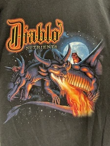 Vintage Diablo Y2K T Shirt Mens LARGE L Black Nutrients Dragon Graphic Tee RPG - Picture 1 of 4