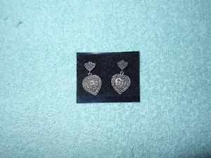 Orecchini vintage Art Decò in argento sterling e marcasite traforati - Foto 1 di 2