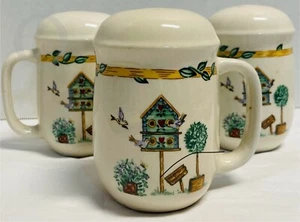 (3)Vintage Thompson Birdhouse *Salt*Pepper*Flour*RANGE*Shakers*24251C S86 - Picture 1 of 7