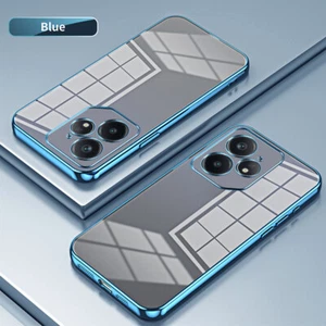 Funda protectora de goma suave transparente con marco chapado a prueba de golpes para Realme Neo7 - Imagen 1 de 21