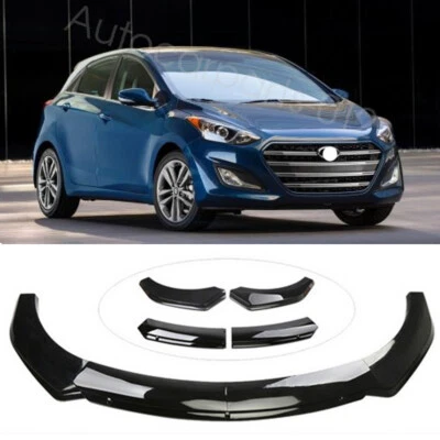 For Hyundai Elantra GT Hatchback 2013-17 Gloss Front Bumper Lip Splitter Spoiler Foto 1 de 4