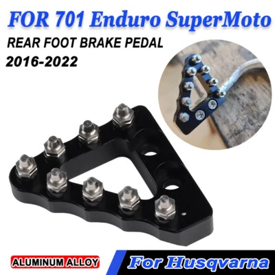 Black For Husqvarna 701 Enduro SuperMoto Rear Foot Brake Pedal Step Tip Plate Foto 1 de 3