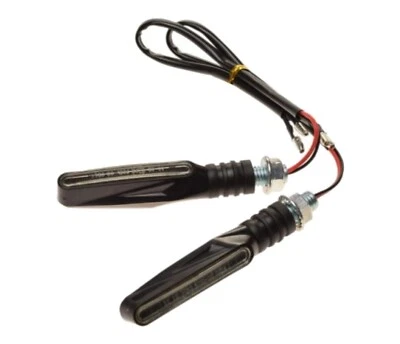 2x TUNING Blinker LED Schwarz Dunkel M10 ECE E32 für Motorrad Roller Quad ATV - Bild 1 von 2