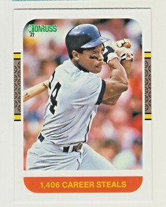 2021 Panini Donruss 1987 RETRO NAME VARIATION #247 RICKEY HENDERSON A's Yankees