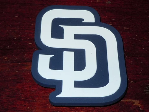 SAN DIEGO PADRES Vintage LARGE MLB RUBBER Baseball FRIDGE MAGNET Standings Board Cover
