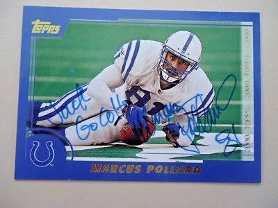 Marcus Pollard - 2000 Topps Autographed Football card # 27 - Indianapolis Colts - Image 1 of 2